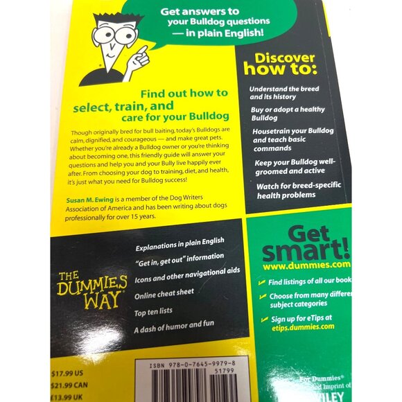 Bulldogs For Dummies Book By Susan M. Ewing - Picture 2 of 2